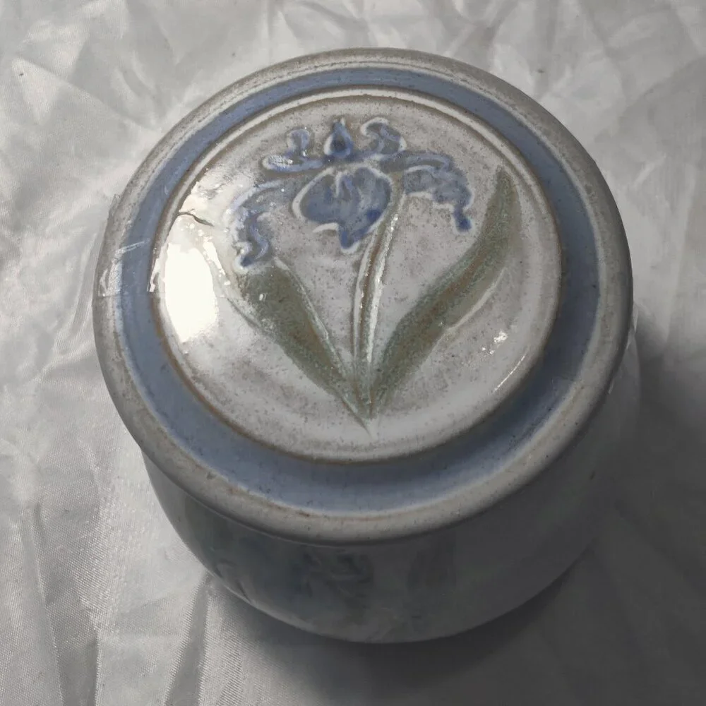 Handmade Pottery Cream & Sugar Set by Patricia Eggen, ' Iris